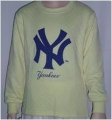 MLB兒童三層圓領衫-NY黃