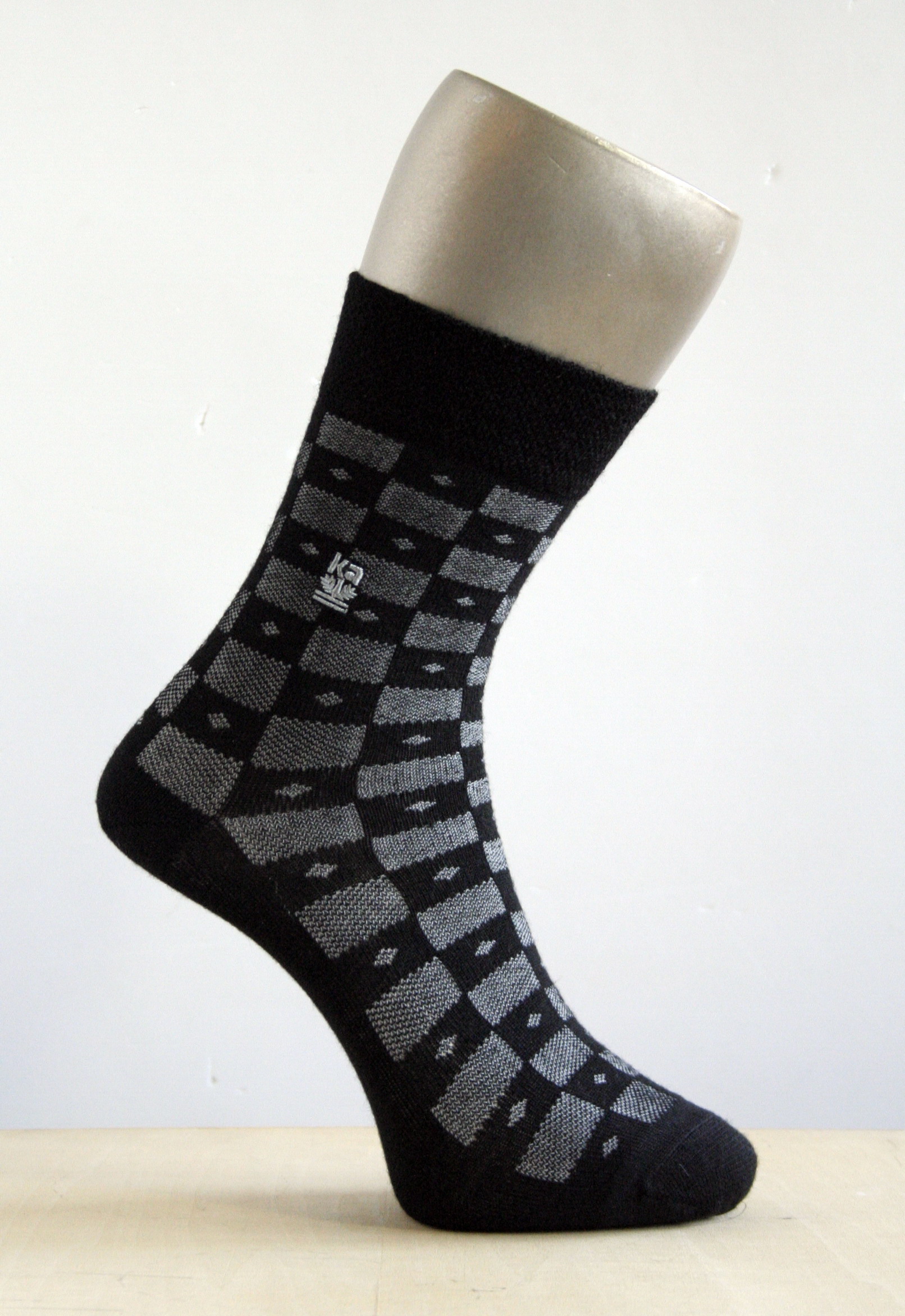 男士羊毛格紋紳士襪