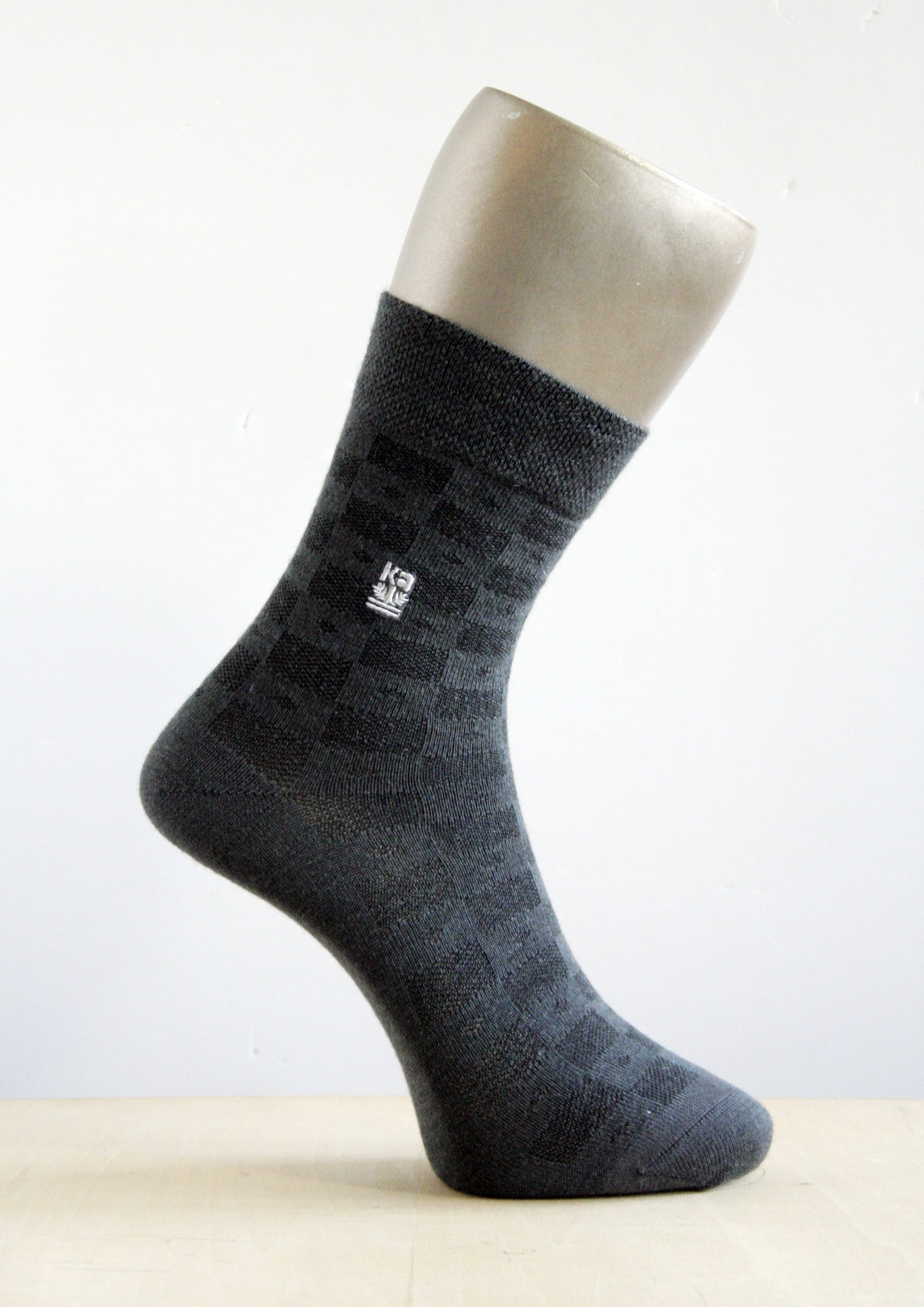 男士羊毛格紋紳士襪