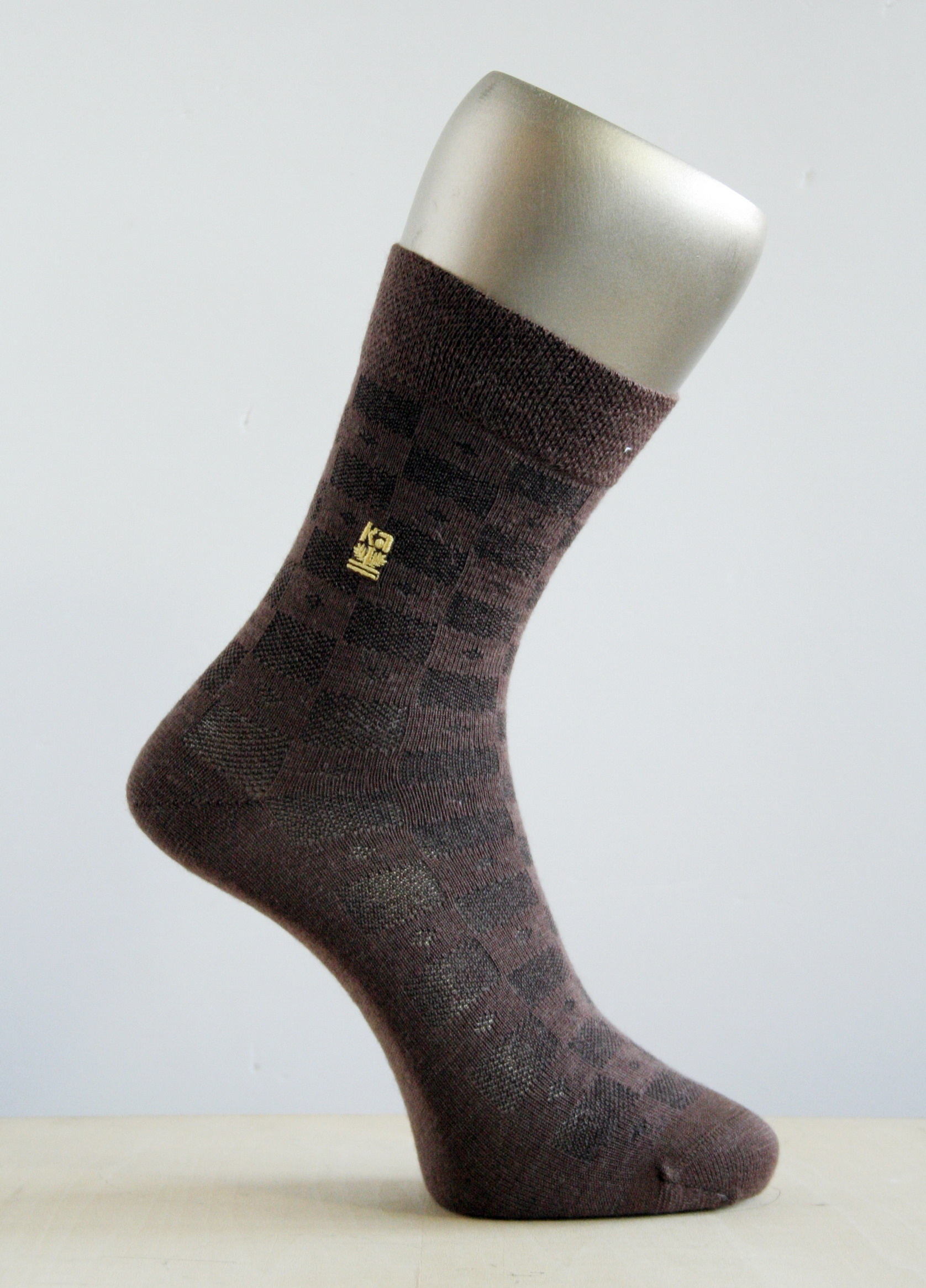 男士羊毛格紋紳士襪