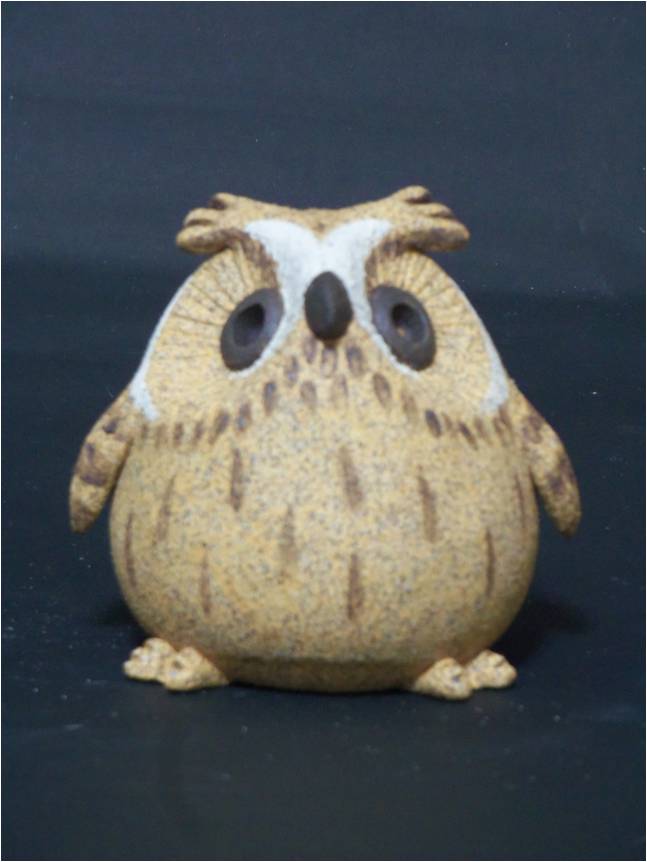 裝飾陶瓷-台灣(特)亞種貓頭鷹迷你Q版-黃魚鴞