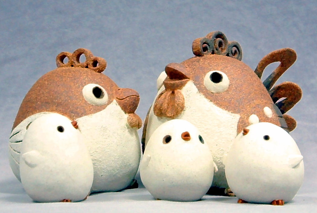 裝飾陶瓷-大雞家族