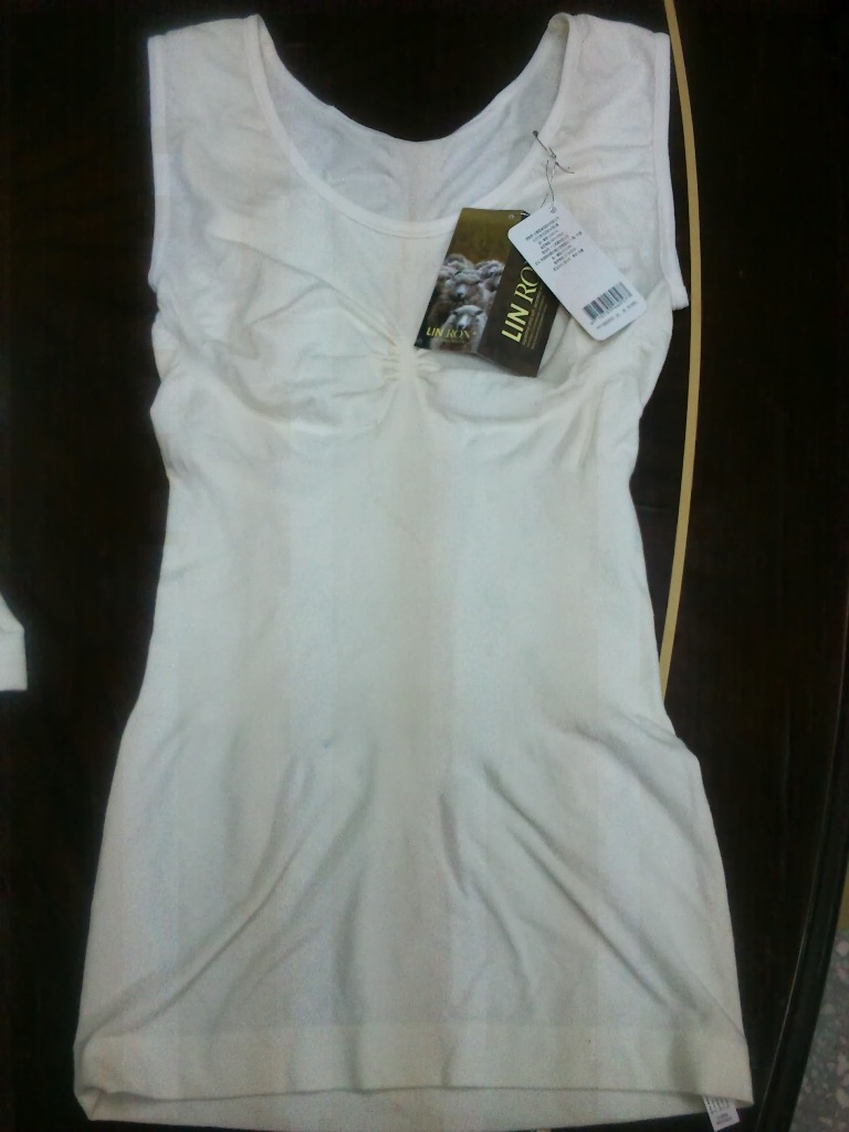 AUDREY成型圓領背心衛生衣-白