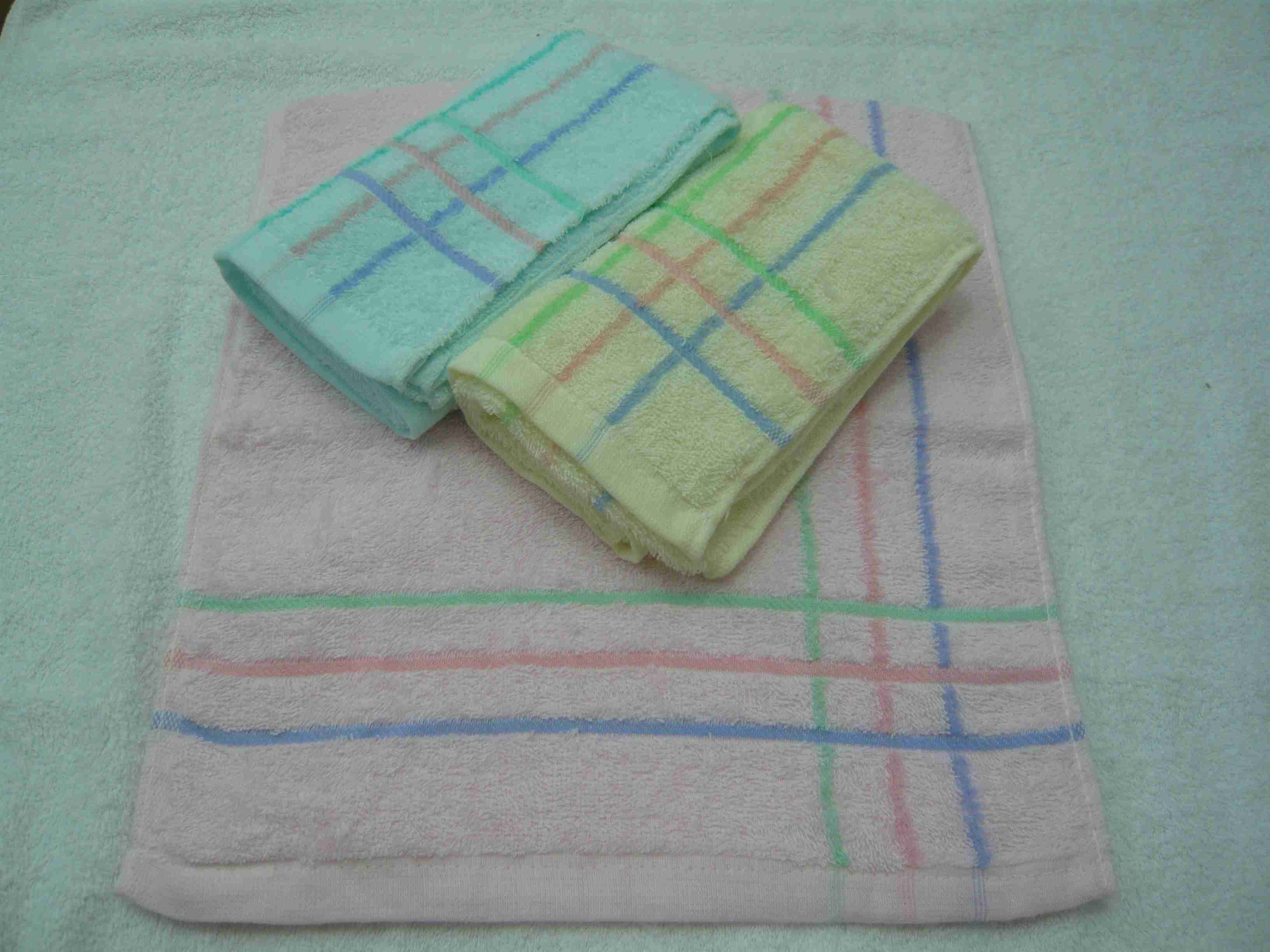 鴻運牌純棉毛巾3入