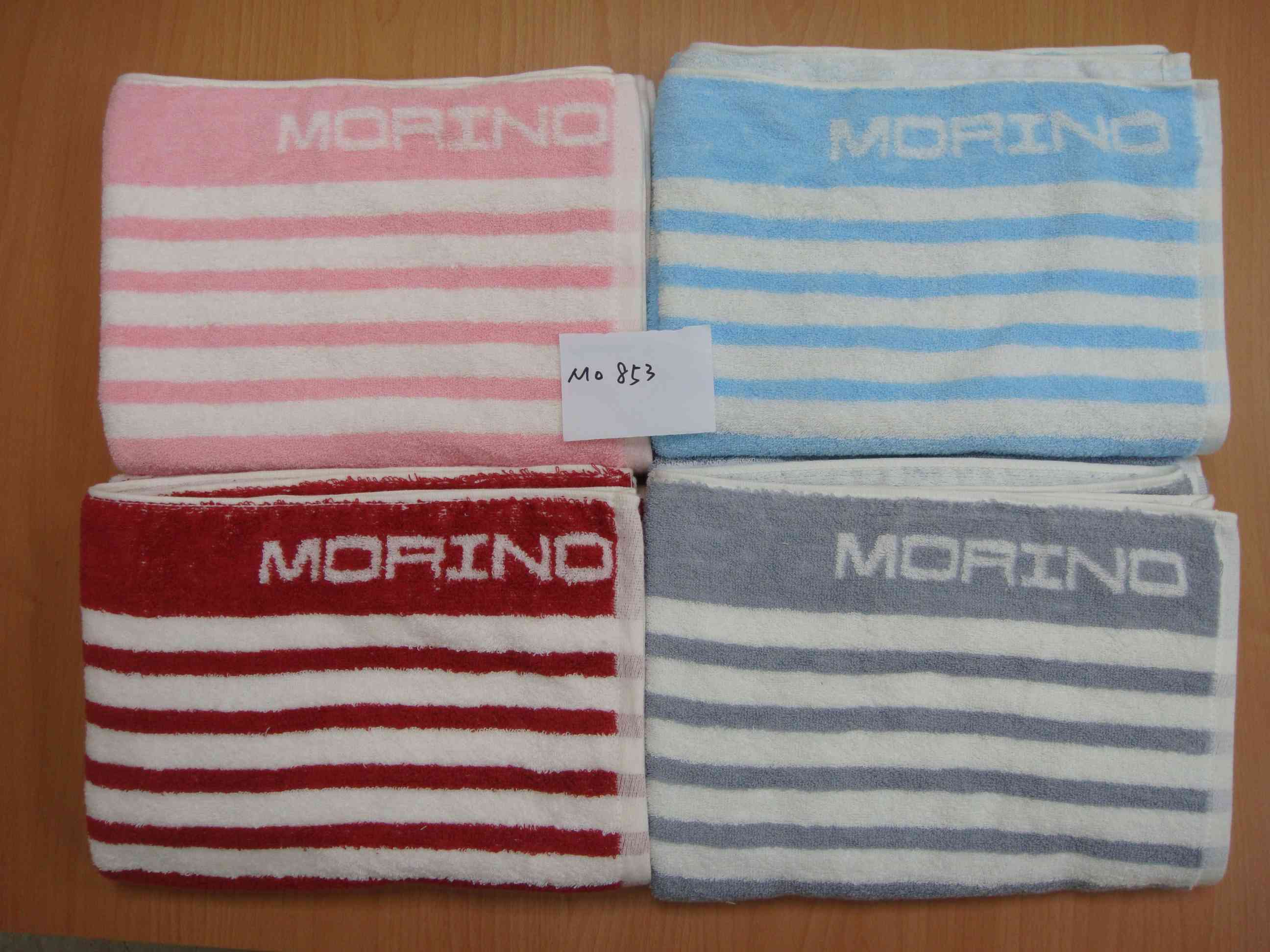 morino色紗彩條浴巾