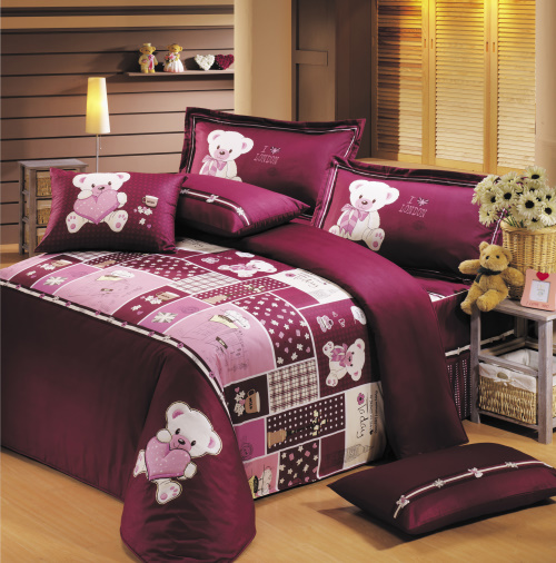 白熊物語厚枕套(45*75)-酒紅