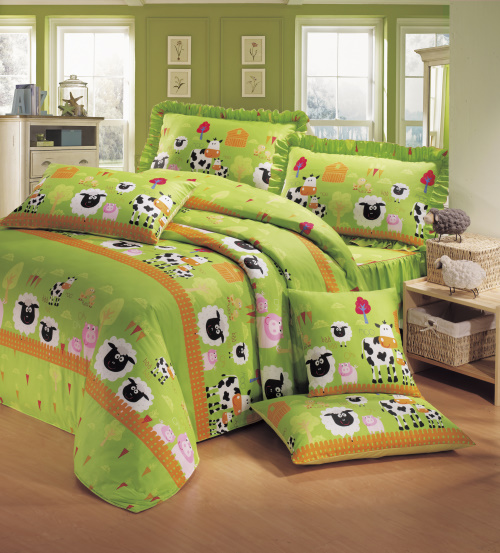 青青牧場厚枕套(45*75)-綠