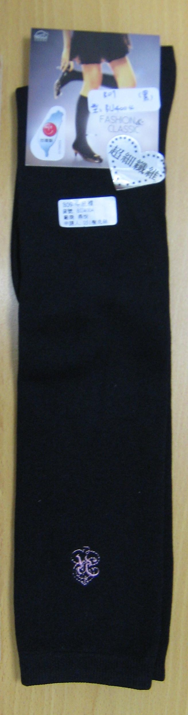 超細纖維刺繡中統襪