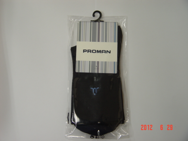 男士暗紋寬口抗菌紳士襪