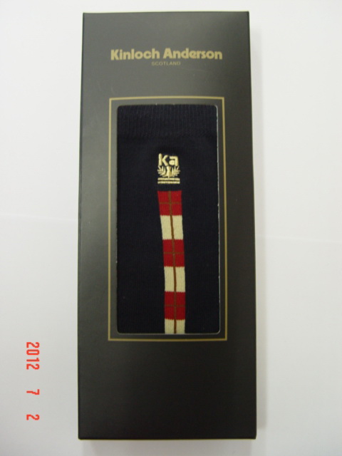 男款經典格紋中筒休閒襪