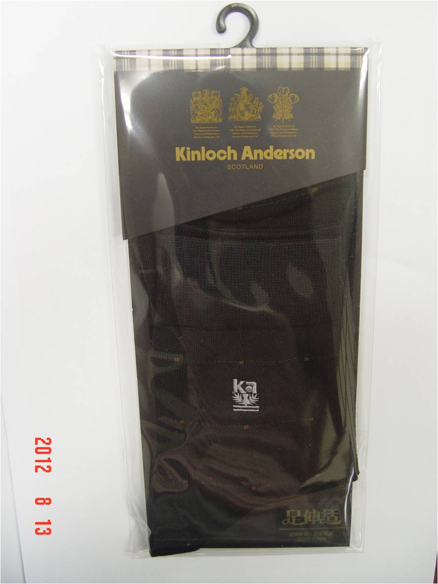 大格紋中筒紳士襪