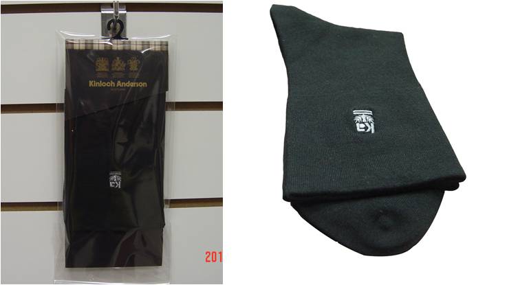 菱格暗紋舒士寬口襪(黑)