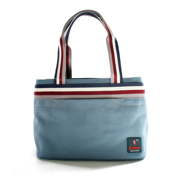 帆布經典配色手提包