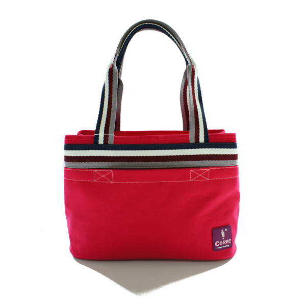 帆布經典配色手提包