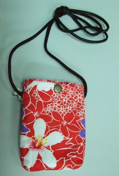 桐花束口手機袋