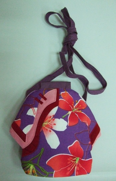 桐花束口手機袋