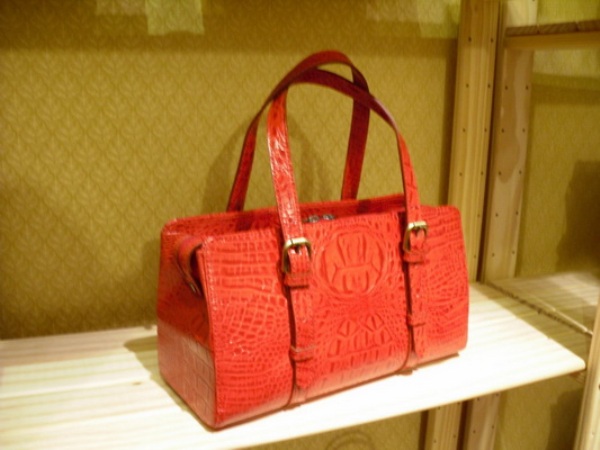 Sika壓紋紅色手提包