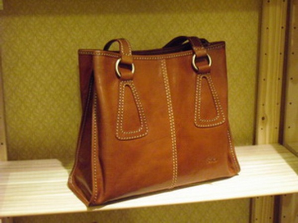 Sika素面淺咖啡色托特包