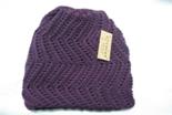 雙層針織毛線帽-紫色