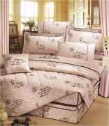 葉子紫印花-粉 抱枕