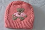 針織童帽-粉色