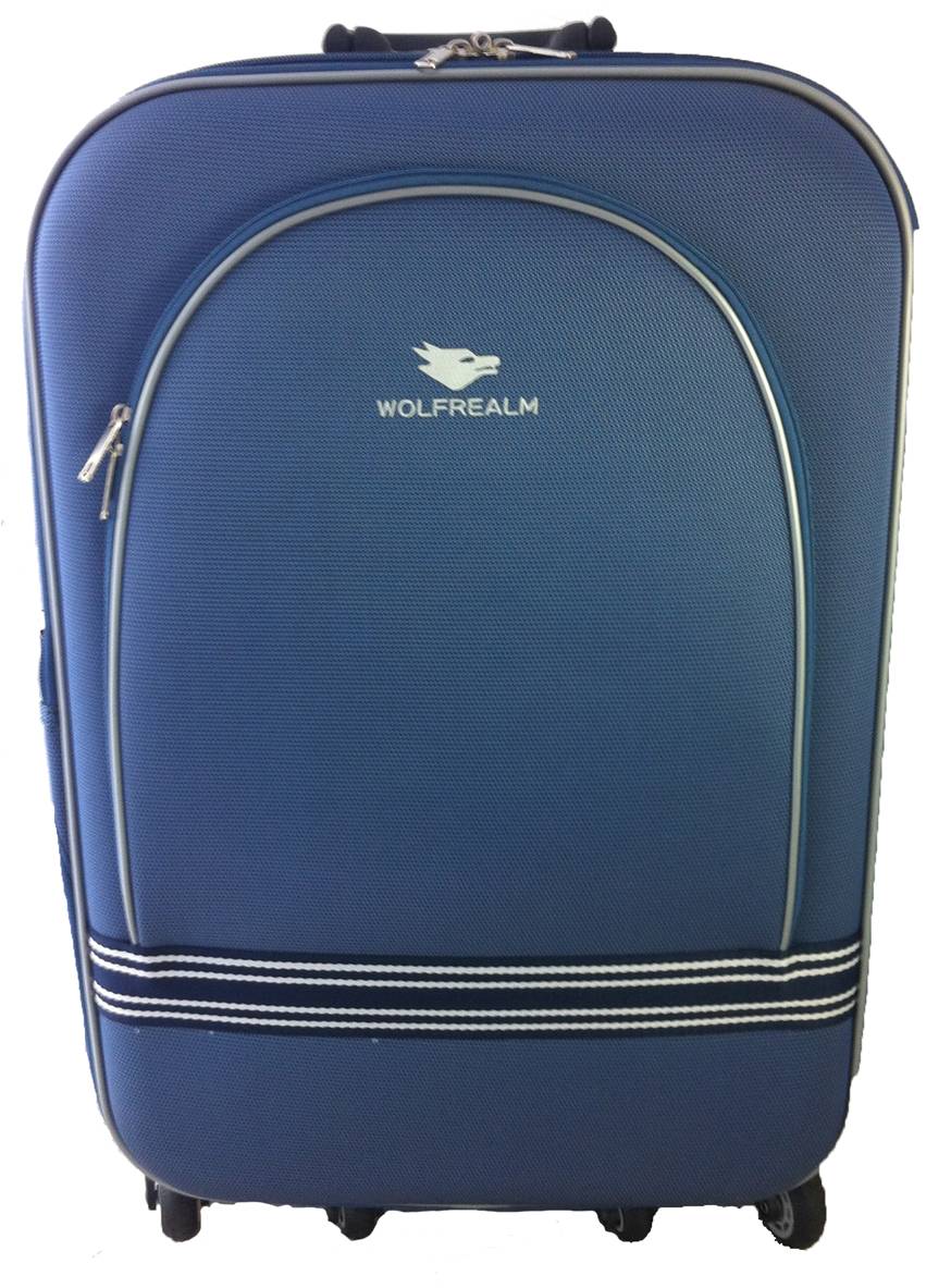 WOLFREALM 輕量化8輪旅行箱-灰藍色
