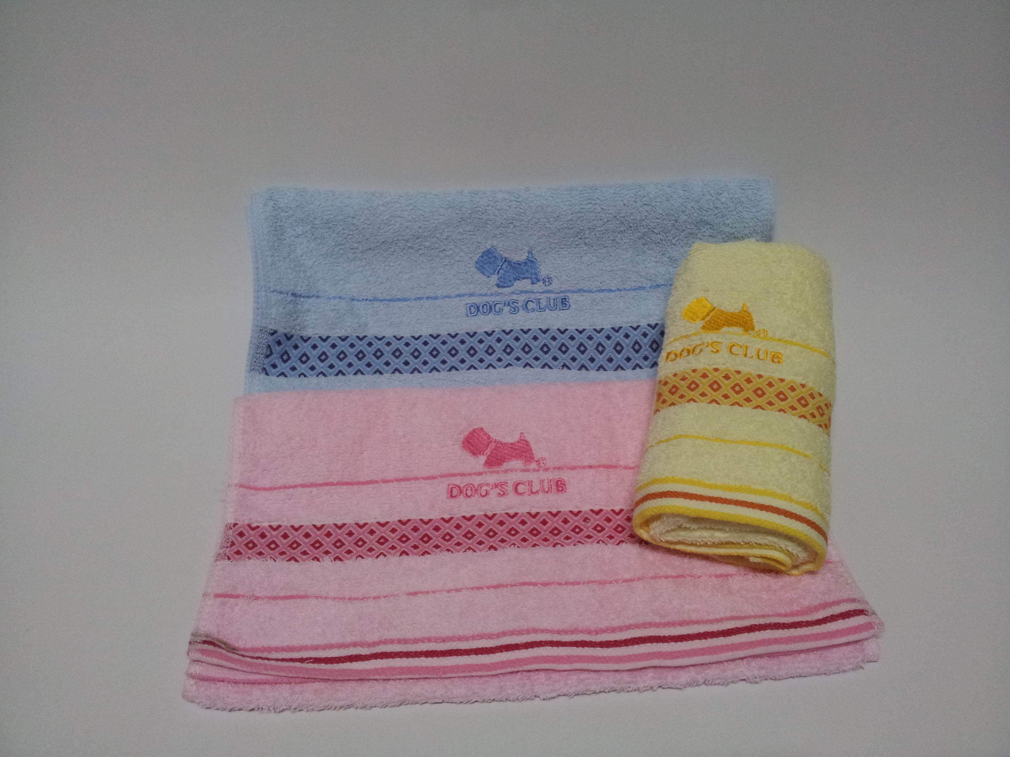 刺繡狗家族毛巾