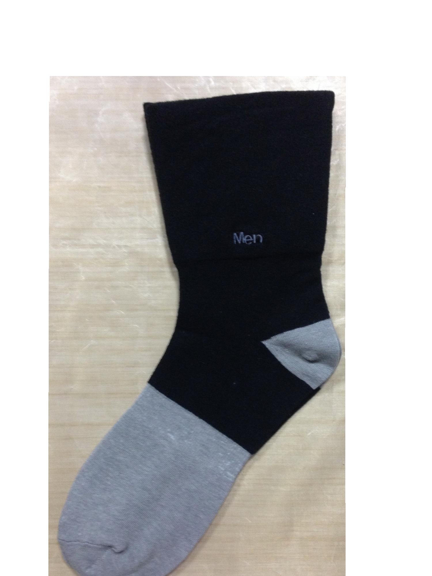 男仕寬口竹炭襪