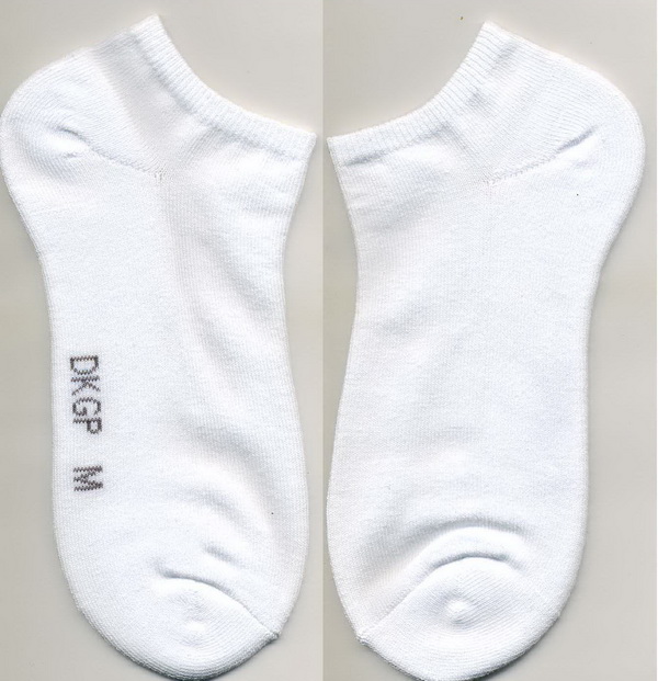 素面踝型氣墊棉襪