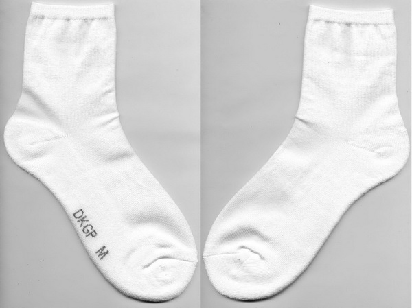 素面中筒氣墊棉襪