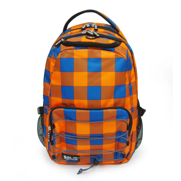 SOLIS方塊幻想fantasy square後背包-橘藍
