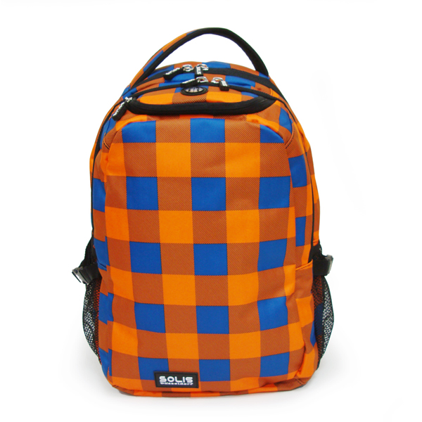 SOLIS方塊幻想fantasy square後背包-橘藍