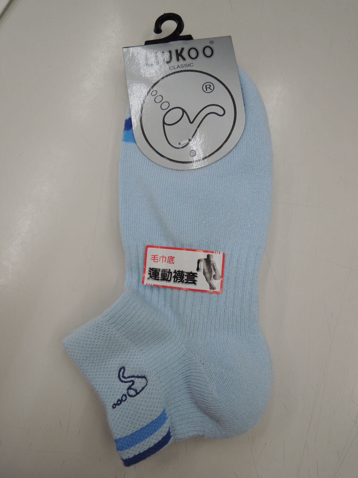LIUKOO 1/4刺繡運動襪