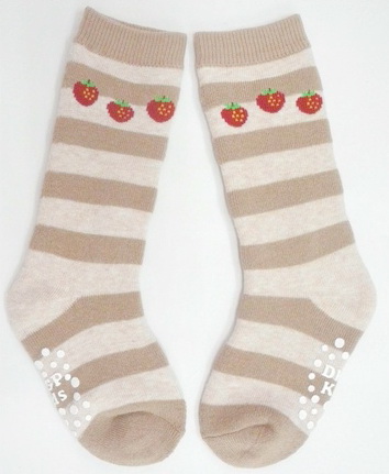草莓長筒毛巾童襪