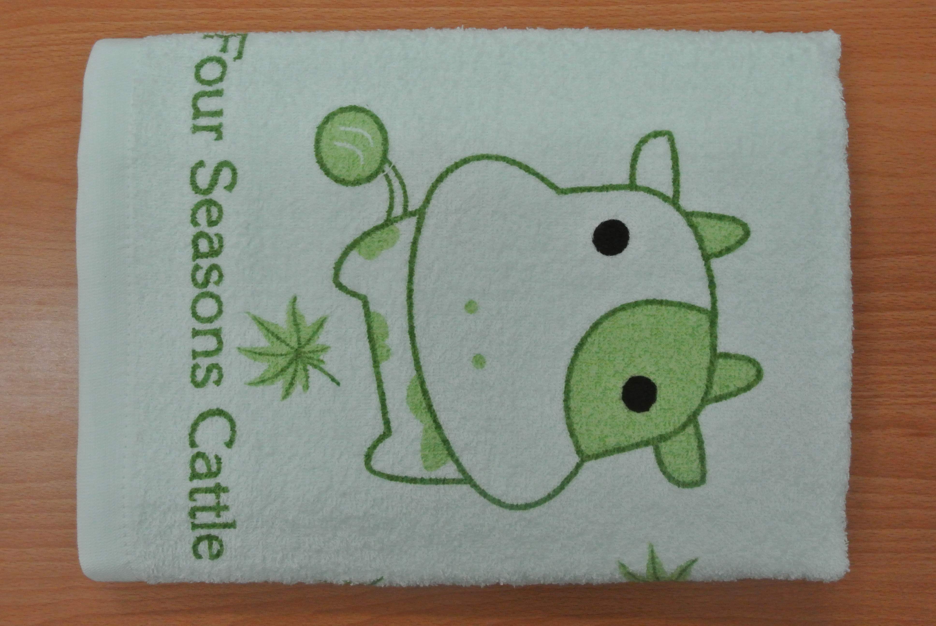印花四季牛浴巾
