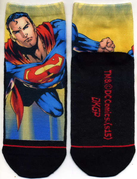 超人-轉印平面短筒襪