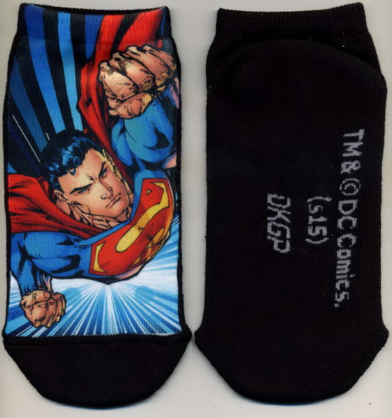 超人-轉印半毛踝襪