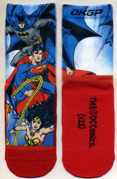 菁英人物轉印-平面長筒小童襪