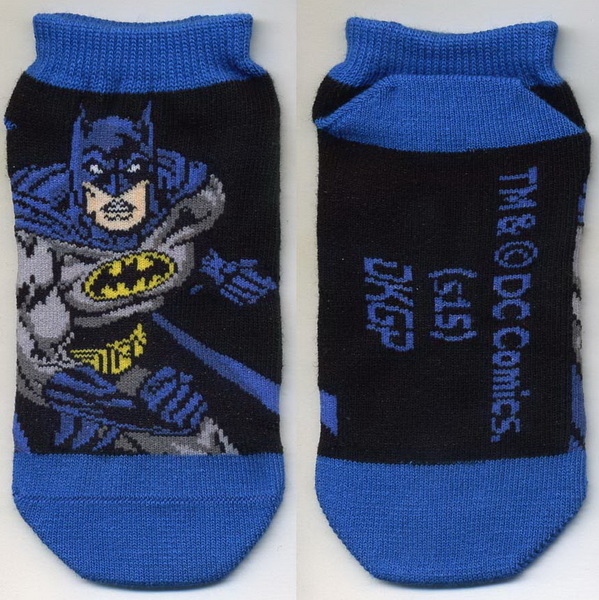 蝙蝠俠-緹花平面小童踝襪