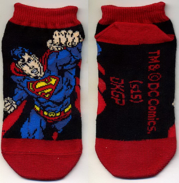 超人-緹花平面小童踝襪