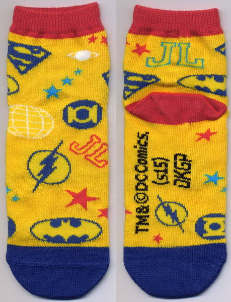 正義聯盟-緹花平面小童短筒襪