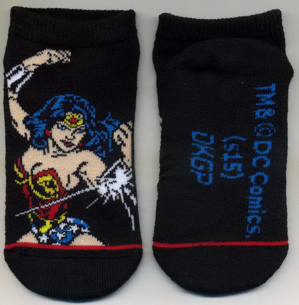 神力女超人-緹花半毛小童踝襪