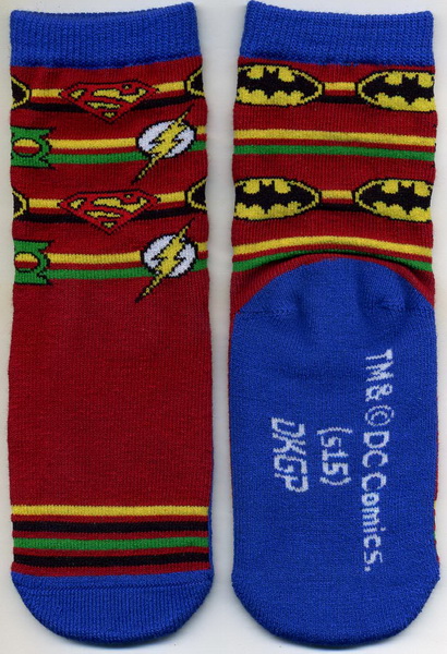 正義聯盟-緹花半毛小童長筒襪