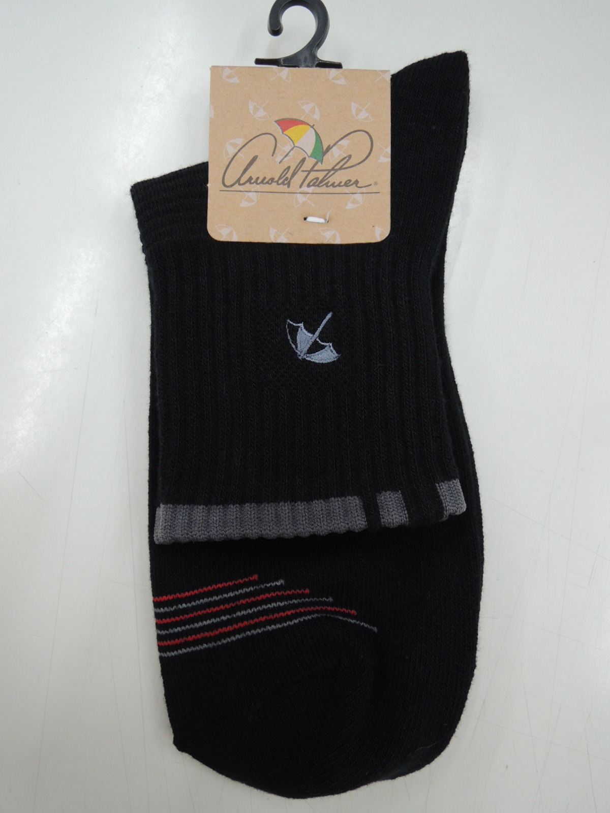 Arnold Palmer 1/2條紋刺繡休閒襪