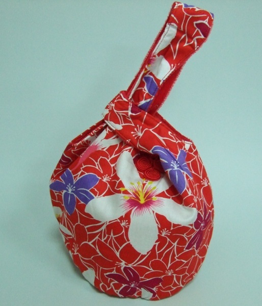 桐花束口手機袋