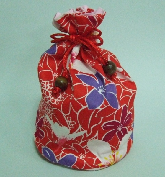 桐花束口手機袋