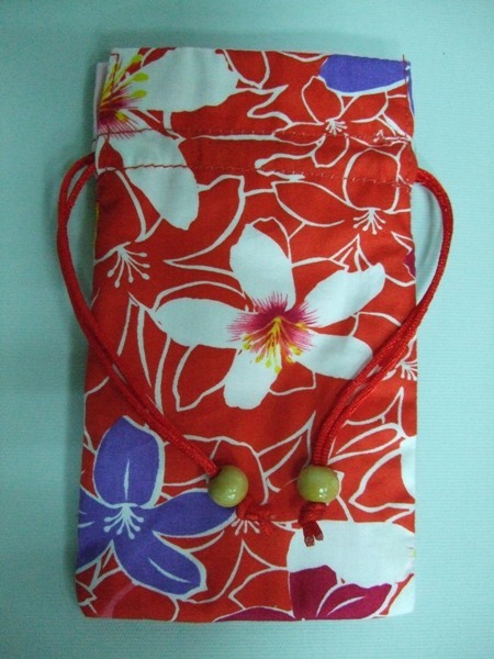 桐花束口手機袋