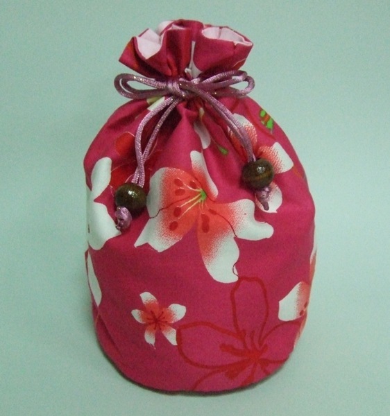 桐花束口手機袋