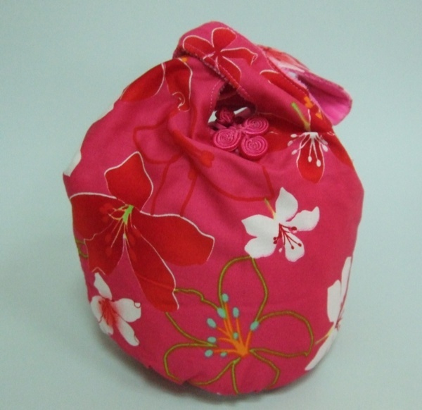 桐花束口手機袋