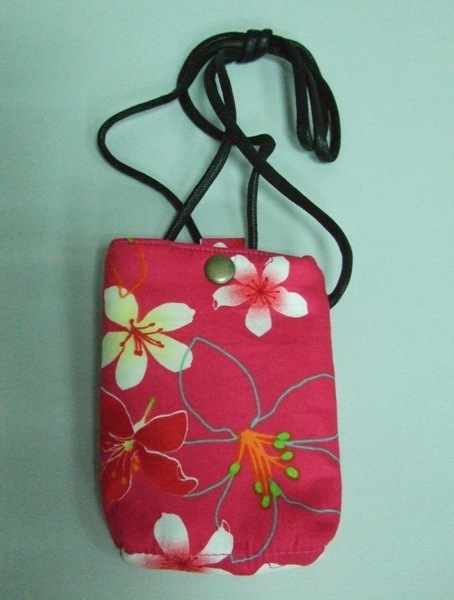 桐花束口手機袋